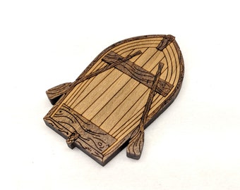 Rowboat // For Tabletop RPGs like D&D, Pathfinder // Laser Cut Stained Solid Wood