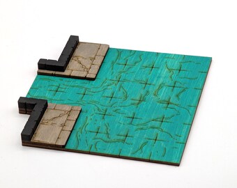 Sewer - Room - Side 1-WaterExit A // Add-On Dungeon Tile, Finished, Ready for Use // Customizable Battle Map for RPGs like D&D
