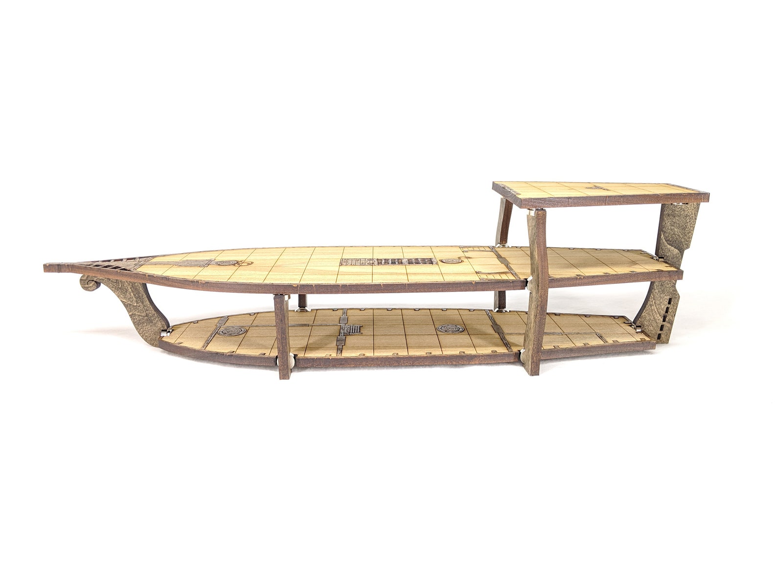 3tier Wooden Brigantine Ship // for Tabletop Rpgs Like D&D Etsy