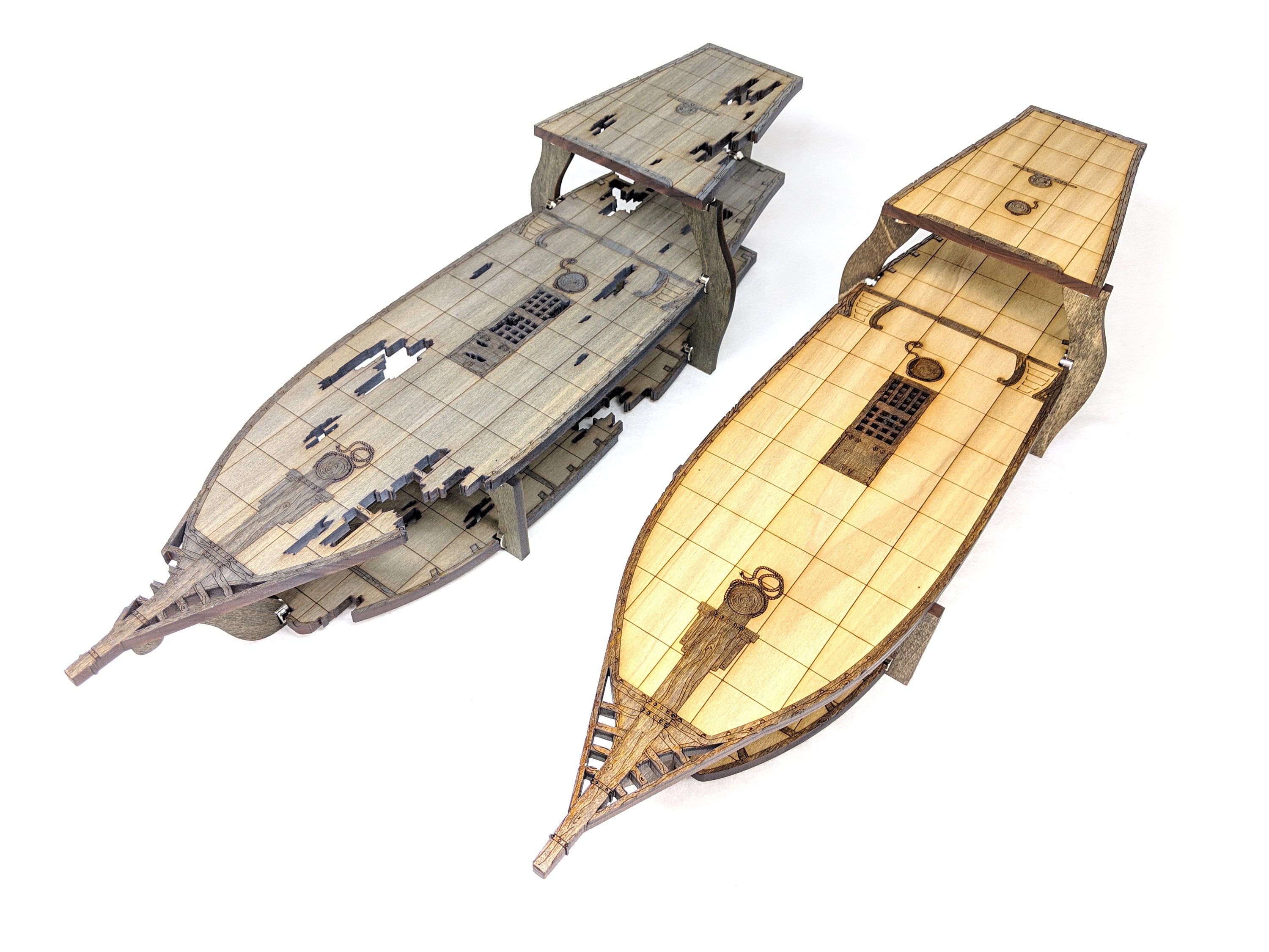 Wooden Brigantine and Ghost Ship Bundle for Tabletop RPGs like D&D, N…