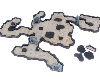 Cavern Dungeoneer's Kit Terrain Tile Starter Set // for Tabletop RPGs like D&D, Pathfinder