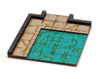 Sewer - Room - Corner 1-Exit A // Add-On Dungeon Tile, Finished, Ready for Use // Customizable Battle Map for RPGs like D&D