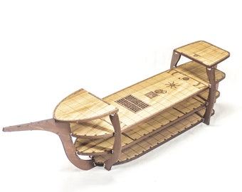 Magnetic Warship for TTRPGs like D&D, Pathfinder, Daggerheart | Painted, Ready for Use