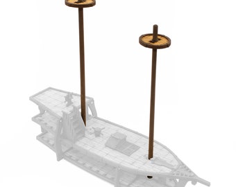 Brigantine Ship Masts and Crows Nests Upgrade Kit