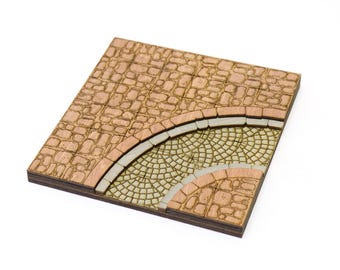 Upper City - Connector - Corner A // Add-On Dungeon Tile, Finished, Ready for Use // Customizable Battle Map for RPGs like D&D