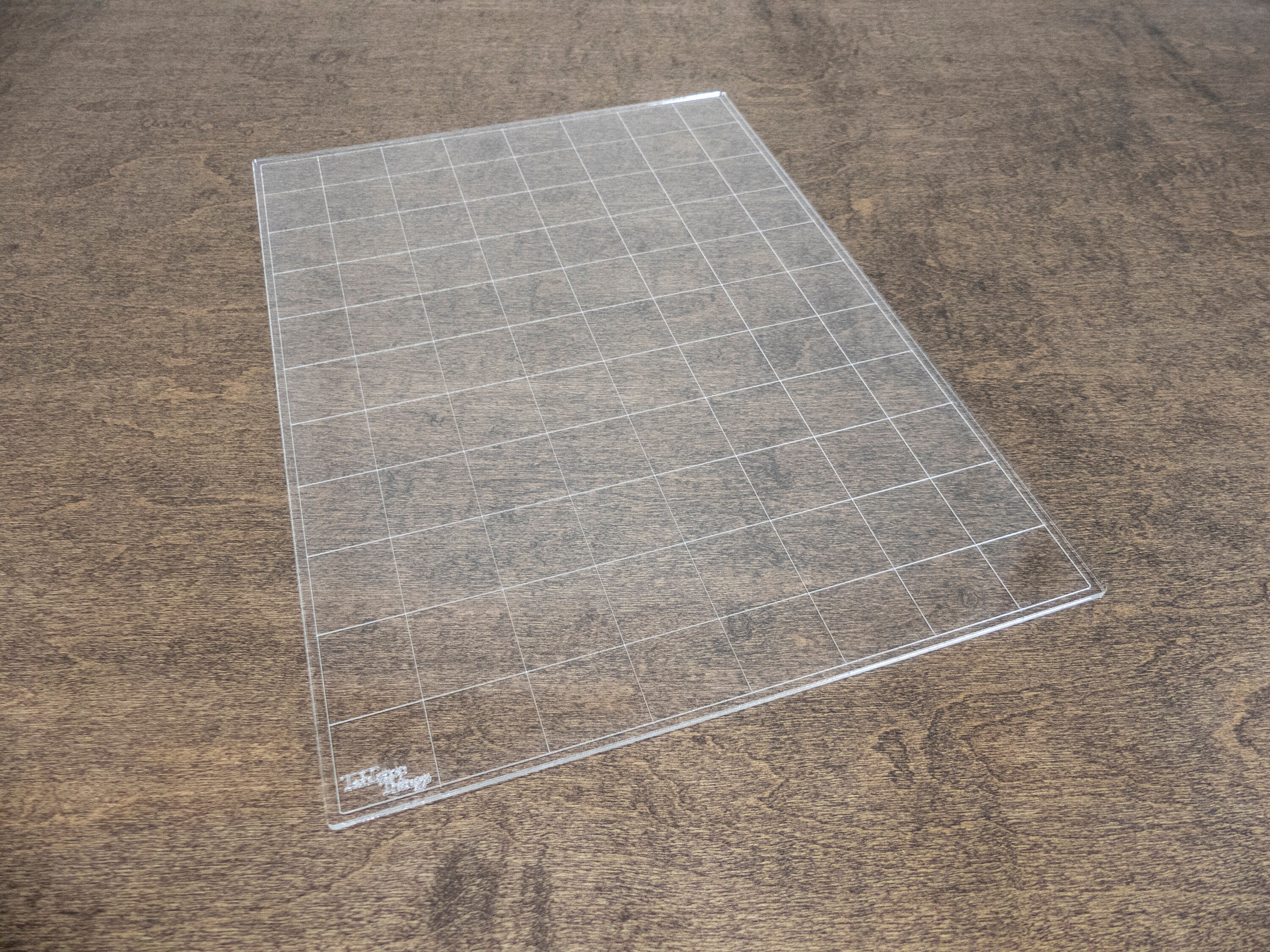 Instant Square or Hex Grid Overlay, 8"x11" Acrylic Battle M…