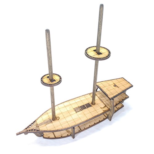 3tier Wooden Brigantine Ship With Masts and Crows Nests // Etsy