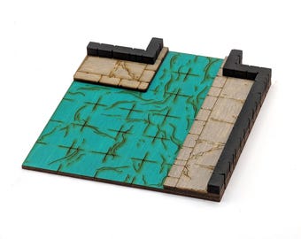 Sewer - Room - Corner 1-WaterExit B // Add-On Dungeon Tile, Finished, Ready for Use // Customizable Battle Map for RPGs like D&D