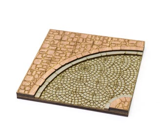 Upper City - Wide - Corner A // Add-On Dungeon Tile, Finished, Ready for Use // Customizable Battle Map for RPGs like D&D