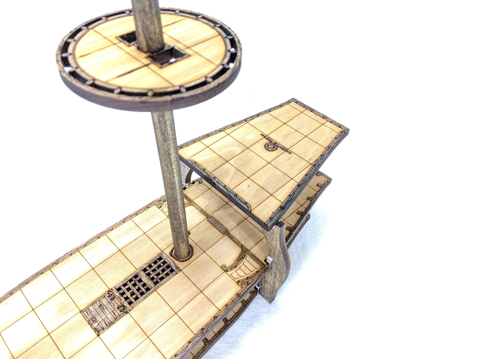 3tier Wooden Brigantine Ship With Masts and Crows Nests // Etsy