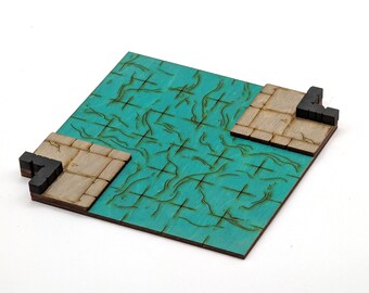 Sewer - Room - Elbow Double A // Add-On Dungeon Tile, Finished, Ready for Use // Customizable Battle Map for RPGs like D&D