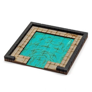 Sewer - Wide - Dead End B // Add-On Dungeon Tile, bemalt, einsatzbereit // Anpassbare Gefechtskarte für RPGs wie D&D