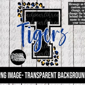 T Tigers Leopard PNG File | Sublimation, Screen Print, DTF, DTG File | Instant Digital Download Png File
