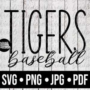 Tigers Baseball Cut File SVG PNG File | Sublimation, cut, dtf, DTG File | Instant Digital Download Svg Png File