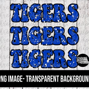 Royal Tigers Splatter PNG File | Sublimation, Screen Print, DTF, DTG File | Instant Digital Download Png File