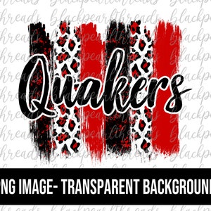 Quakers Brushstrokes PNG File | Sublimation, Screen Print, DTF, DTG File | Instant Digital Download Png File