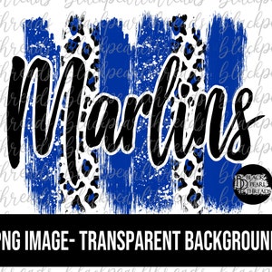 Marlins Brushstrokes PNG File | Sublimation, Screen Print, DTF, DTG File | Instant Digital Download Png File