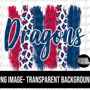Dragons Brushstrokes PNG File | Sublimation, Screen Print, DTF, DTG File | Instant Digital Download Png File