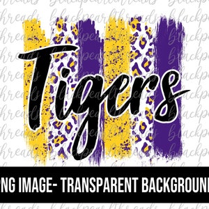 Tigers Brushstrokes PNG File | Sublimation, Screen Print, DTF, DTG File | Instant Digital Download Png File