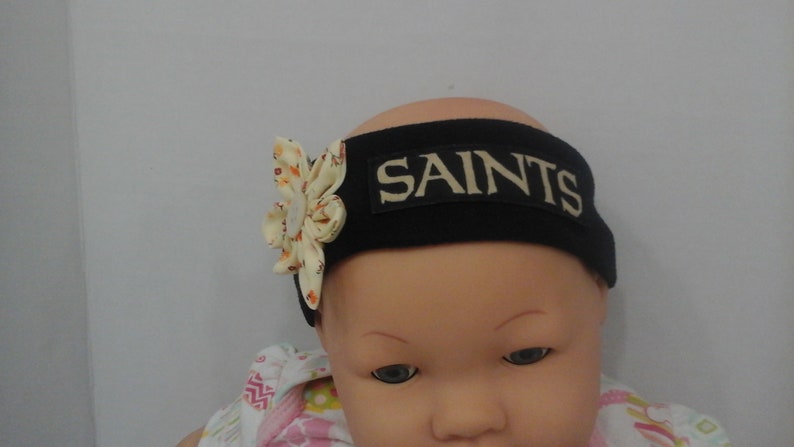 New Orleans Saints Inspired baby headband toddler headband winter headband