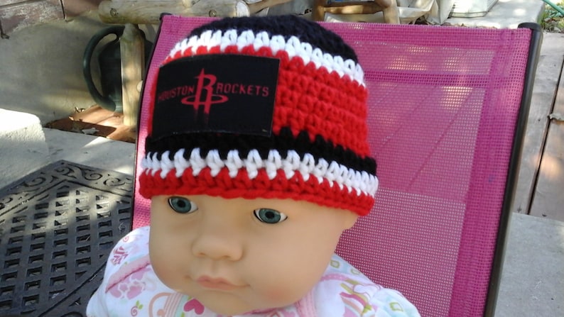 basketball beanie Houston Rockets inspired baby hat toddler hat winter hat photo prop