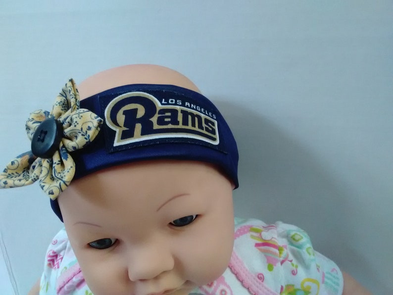 Los Angeles Rams Inspired Girl Headband Baby Girl Etsy Los Angeles Rams Inspired Girl Headband Baby Girl Etsy