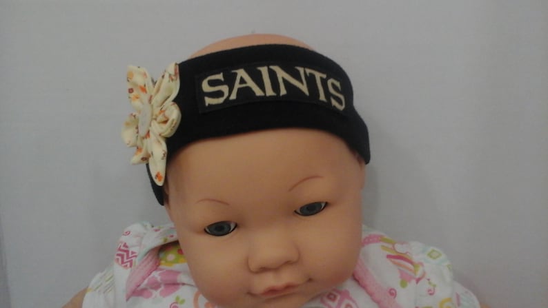 New Orleans Saints Inspired baby headband toddler headband winter headband