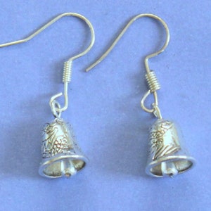 Silver Church Bell Earrings,Camponology Themed Gift,Campanology Earrings,Campanologist Gift,Bell Ringer Earrings,Gift for Bell Ringer