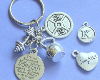 Gym Keyring,Gym Themed Gift,Personal Trainer Keyring,Dumbell Keyring,Gym Lover,Gym Teacher Gift,Gift for Personal Trainer,Stocking Filler