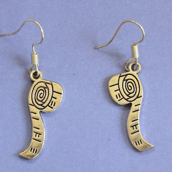 Silver Sewing Earrings,Tape Measure Earrings,GBSB,Sewing Present,Sewing Gift,Gift For Sewer,Sewing Bee,Sewing Themed Gift,Seamstress Gift