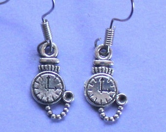 Silver Nurse Earrings,Silver Medical Earrings,Nurses Watch Earrings,Nurse Themed Gift,Hospital,Gift for Nurse,Secret Santa,Stocking Filler