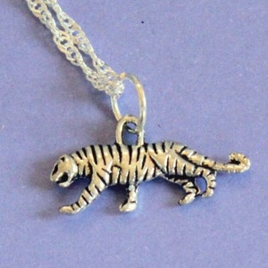 Silver Tiger Necklace,Tiger Pendant,Tiger Charm,Silver Tiger,Silver Pendant,Tiger Jewellery,Silver Charm,Secret Santa Gift,Stocking Filler