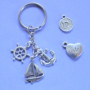 Sailor Keyring,Sailing Keyring,Gift for Sailor,Boat Themed Gift,Boat Themed Keyring,Nautical Keyring,Sailing Themed Gift,Stocking Filler