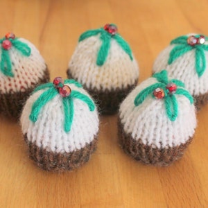 Hand Knitted Christmas Puddings,Knitted Chocolate Cover,Knitted Christmas Sweet Cover,Ferrero Rocher Cover,Christmas Table Decorations