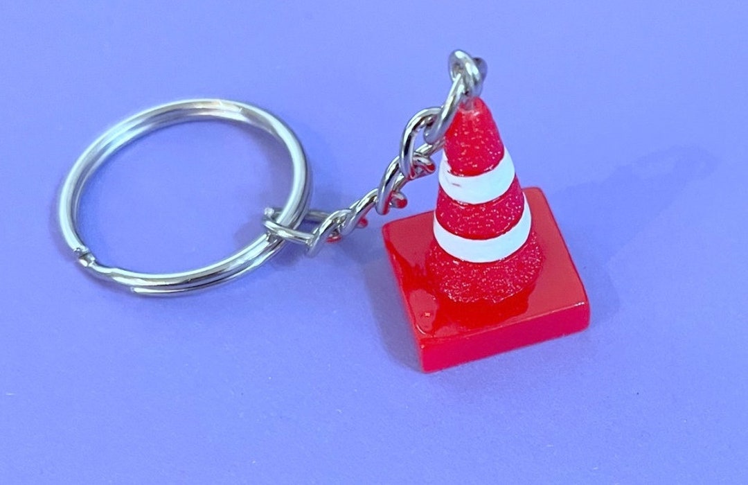 Traffic Cone Keyringred Traffic Cone Keyringroadworks Etsy