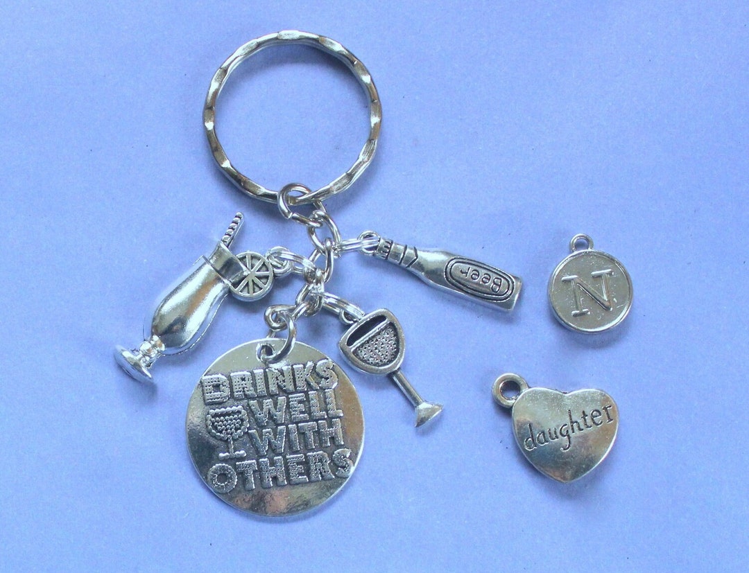 Drinks Themed Keyring,barmaid Keyring,alcohol Keyring,bartender Keyring ...