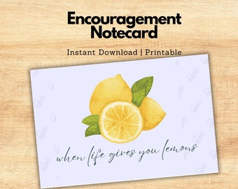 Thinking of You Aufmunterungskarte | Inspirierender Limonade Spruch | Zufällige Akt, Freundlichkeit Geschenk | Motivierend