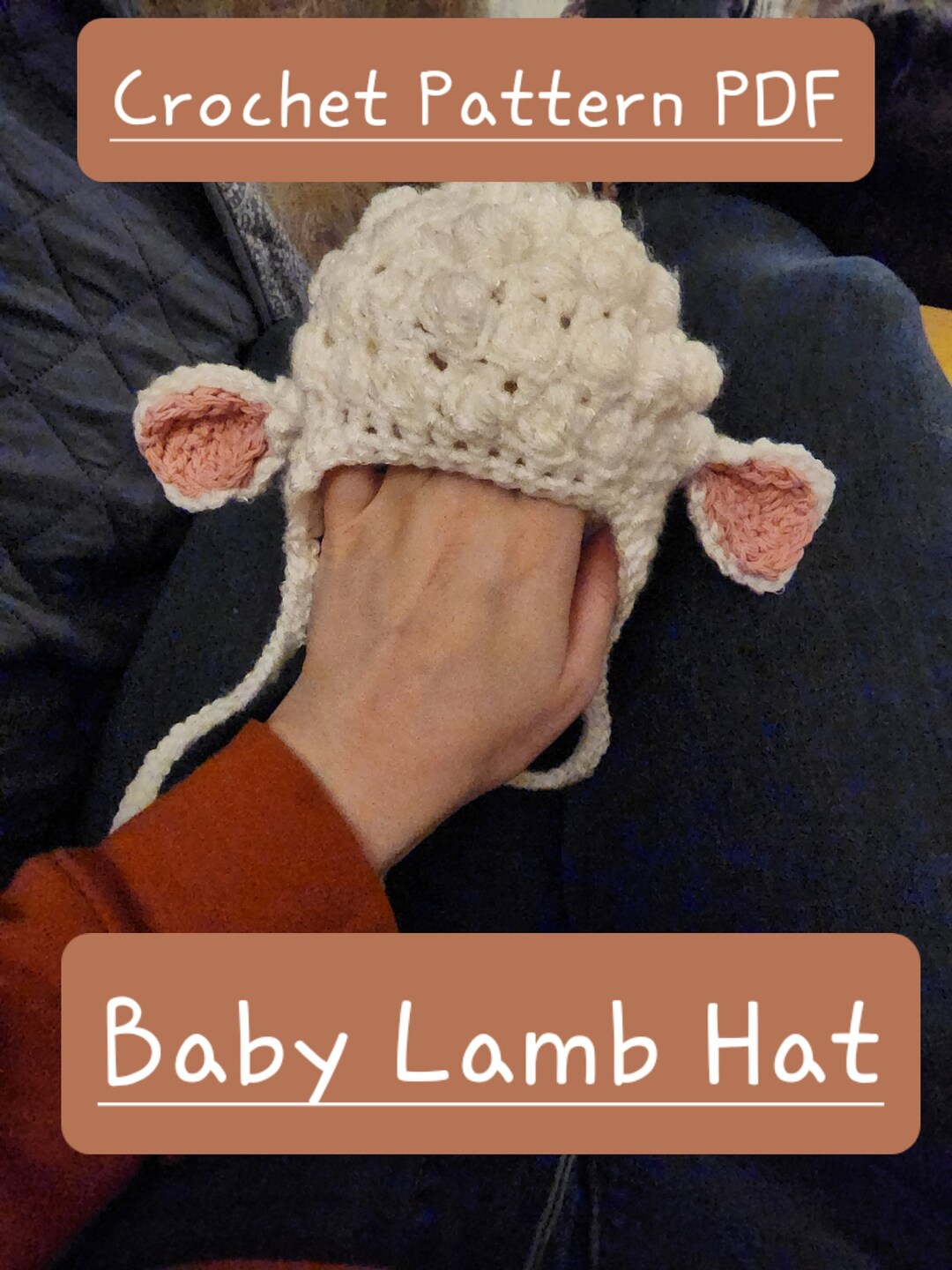 Crochet Pattern Handmade Baby Lamb Hat PDF Downloadable Etsy