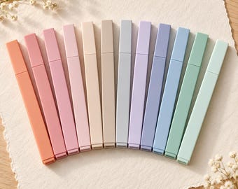 12 Pastel Bible Highlighters, No-Bleed Scripture Markers for Journaling, Study & Devotions