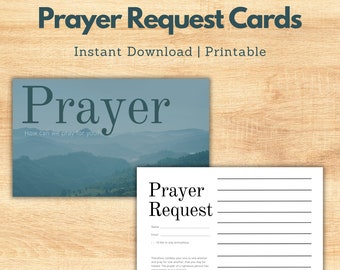 Druckbare Gebetsanliegen | Für Kirche, Bibelarbeit, Sonntagsschule & christliches Geschäft | Sofort Download
