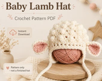 Lamm-Hut Häkelanleitung PDF Instant Download