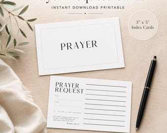 Druckbare Gebetsanliegen | Für Kirche, Bibelarbeit, Sonntagsschule & christliches Geschäft | Sofort Download