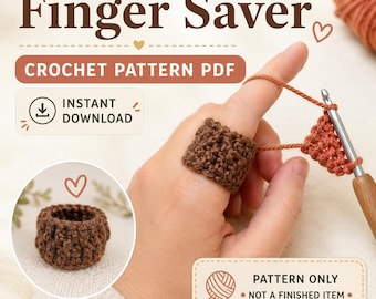 Crochet Finger Saver Pattern, Yarn Guide Ring (PDF Download)