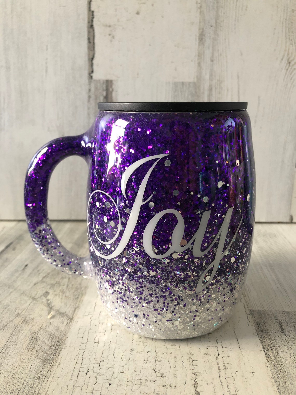 Glitter Coffee Mug Cup WITH NAME or MONOGRAM Insulated Etsy