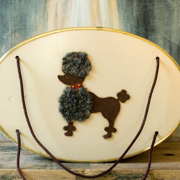 Vintage Poodle Sewing Basket, Princess Sewing Basket, Retro Sewing Knitting Crafting Basket