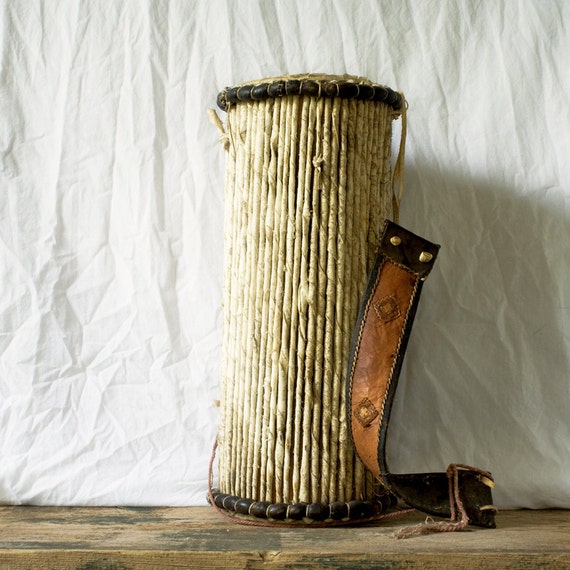 Items similar to Vintage African Drum, Antique African Talking Drum