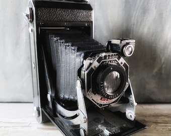 Art Deco Kodak Camera, Eastman Kodak Six-20 Folding Camera, gift for camera collector, Industrial Vintage Home Decor