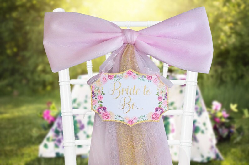 Floral Bridal Shower Sign Pink Gold Bride To Be Bridal Etsy