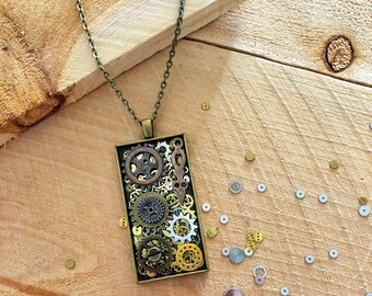 Victorian Steampunk Clockwork Necklace