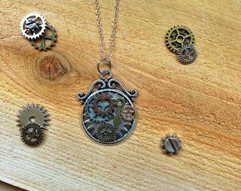 Victorian Steampunk Clockwork Necklace